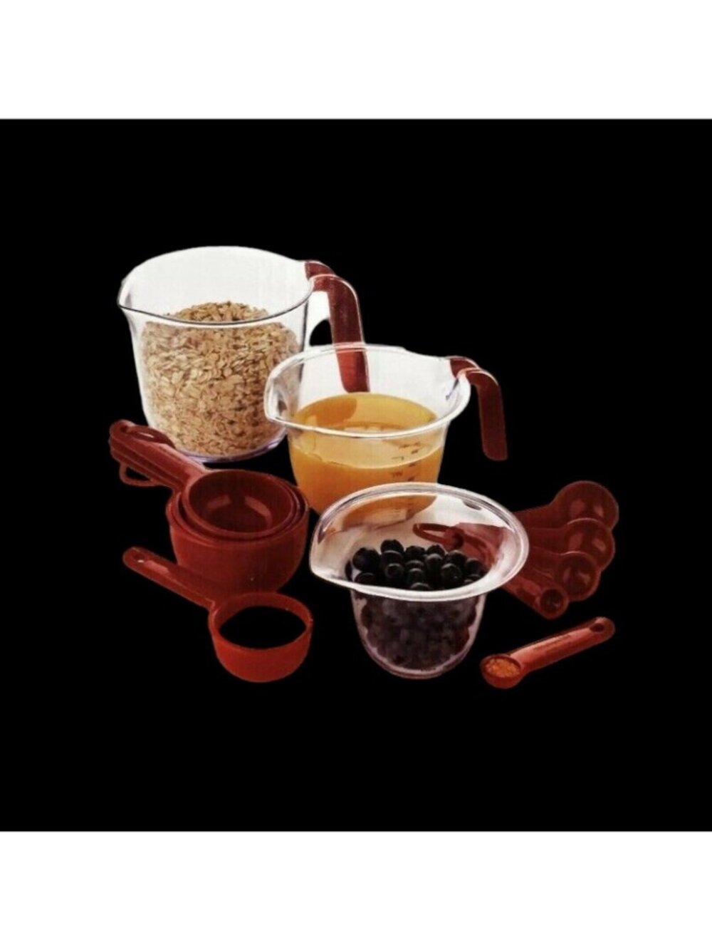 KitchenAid Measuring Set Includes Measuring Cups and Spoons Red Lot Brand New - Picture 4 of 8